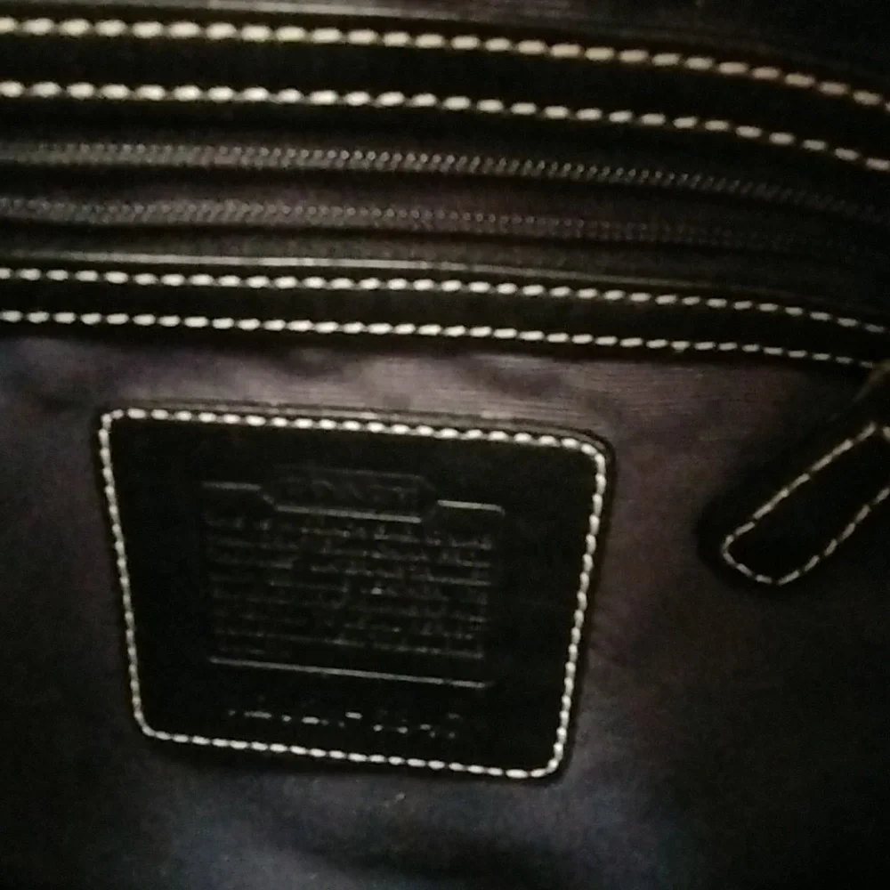 Coach Black Signature Canvas Hobo Bag
